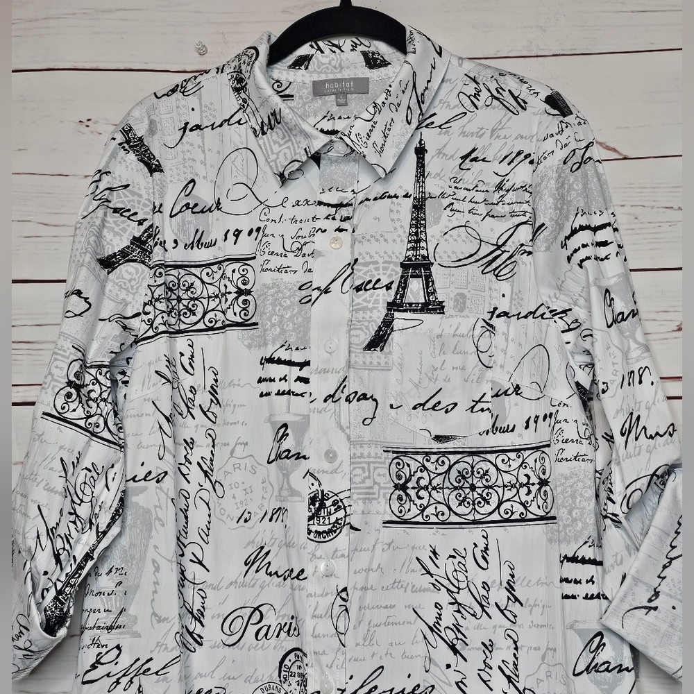 Habitat Paris Print Shirtdress - Picture 5 of 14